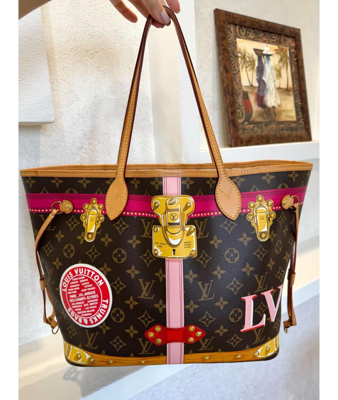 LOUIS VUITTON Коричневая сумка тоут, фото 4