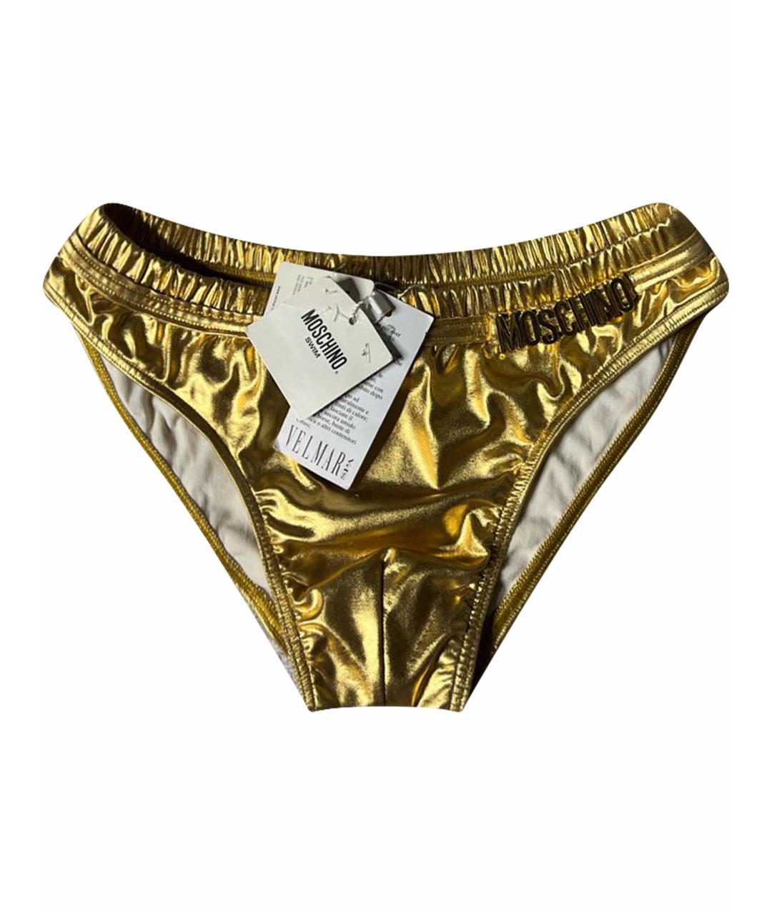 MOSCHINO Золотые полиэстеровые плавки, фото 1