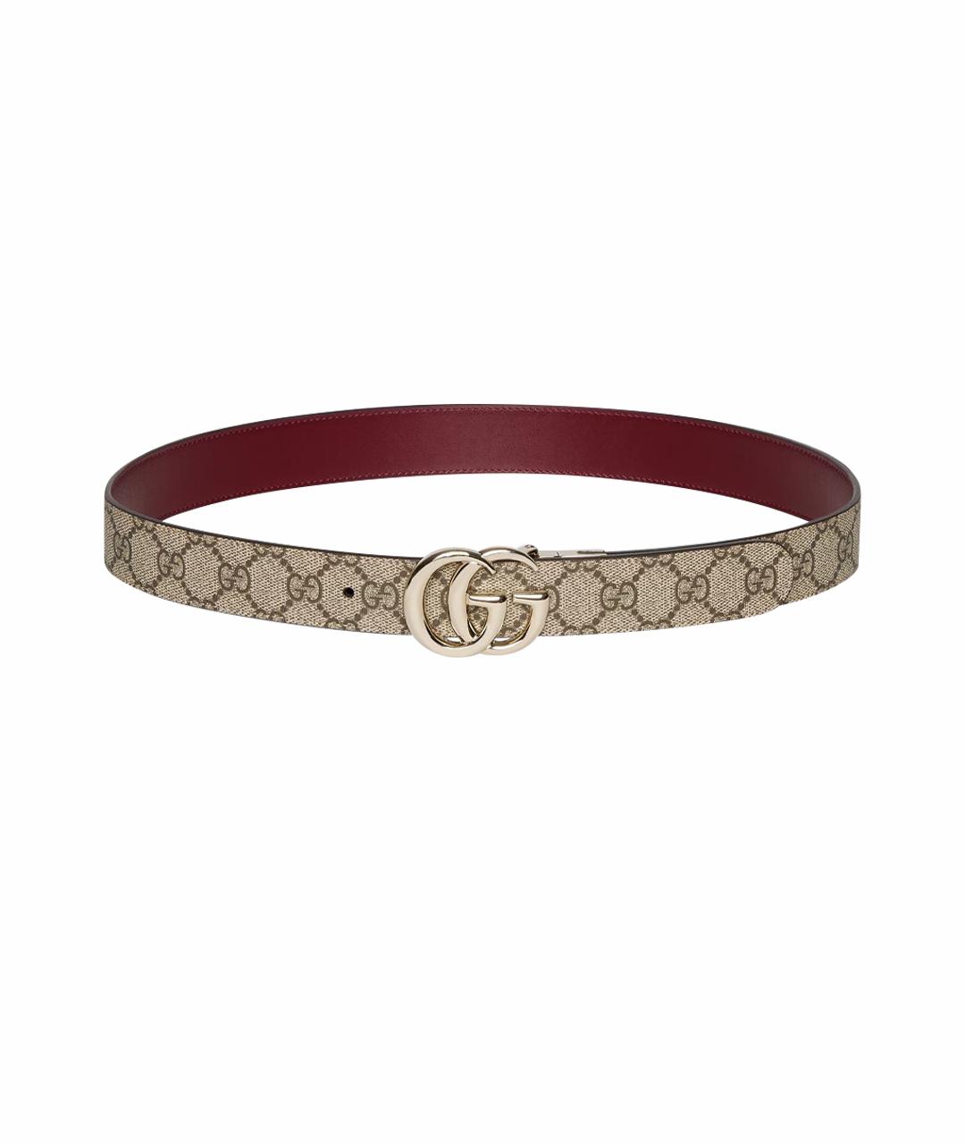 GUCCI Бежевый кожаный ремень, фото 1