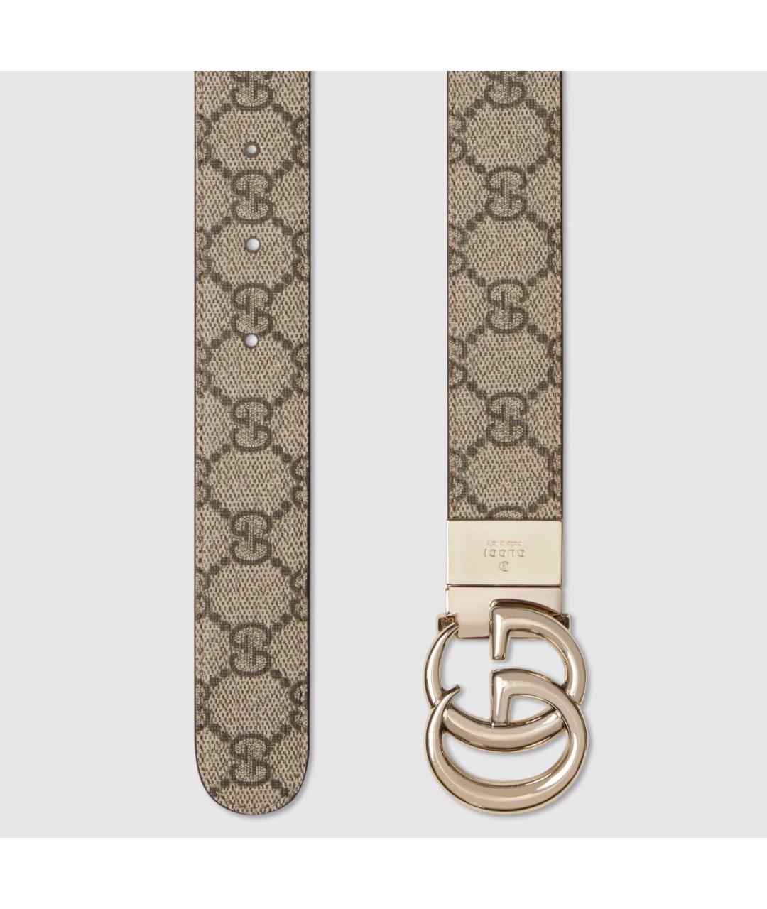 GUCCI Бежевый кожаный ремень, фото 2