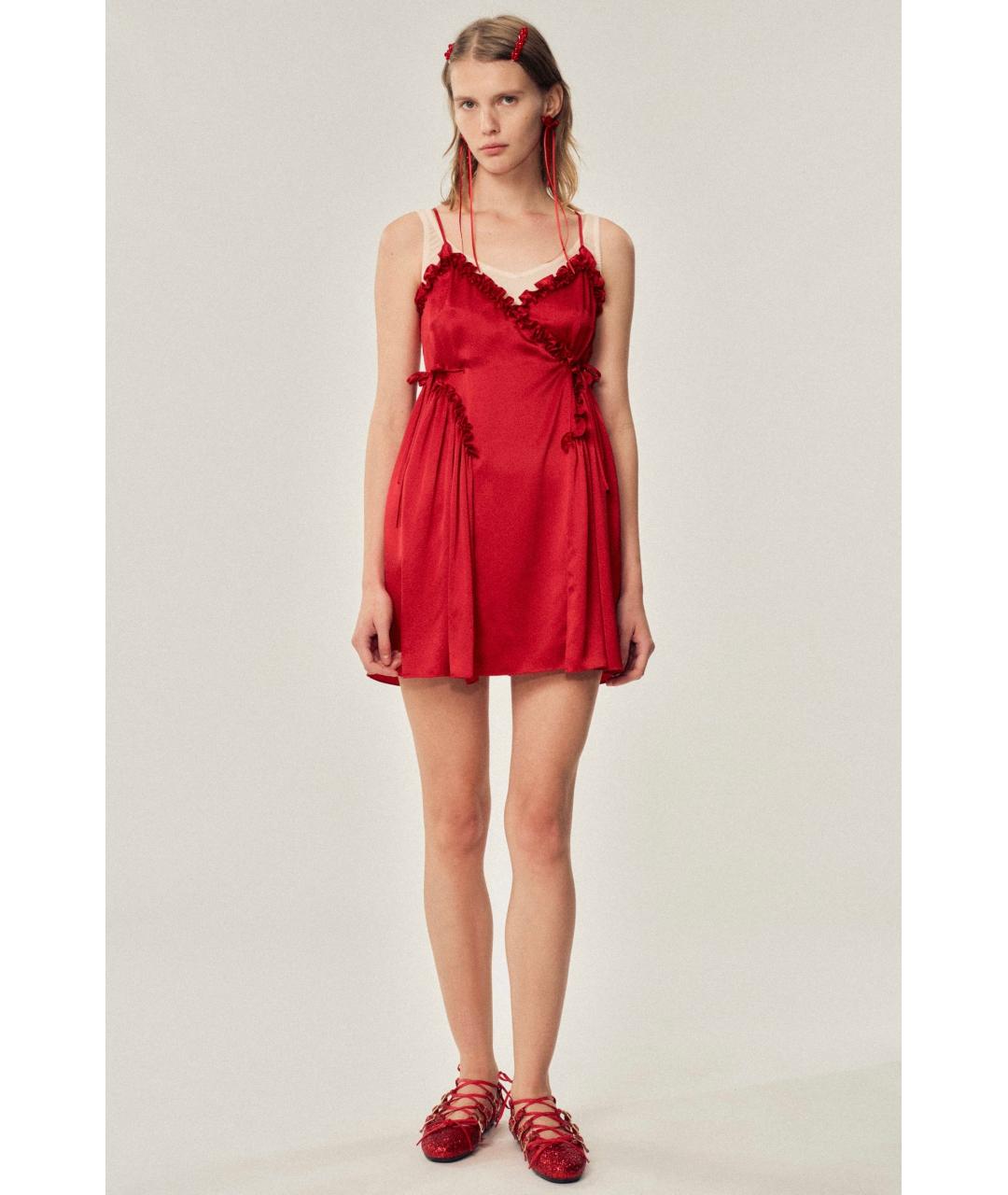 SIMONE ROCHA Красное коктейльное платье, фото 4