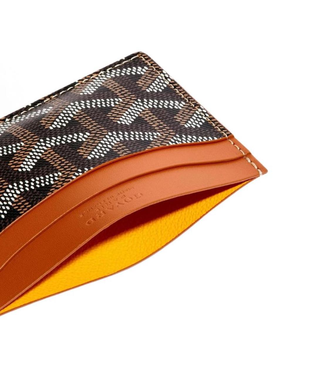 GOYARD Коричневый кожаный кардхолдер, фото 3