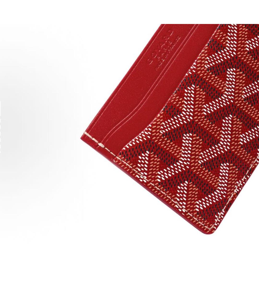 GOYARD Красный кожаный кардхолдер, фото 4
