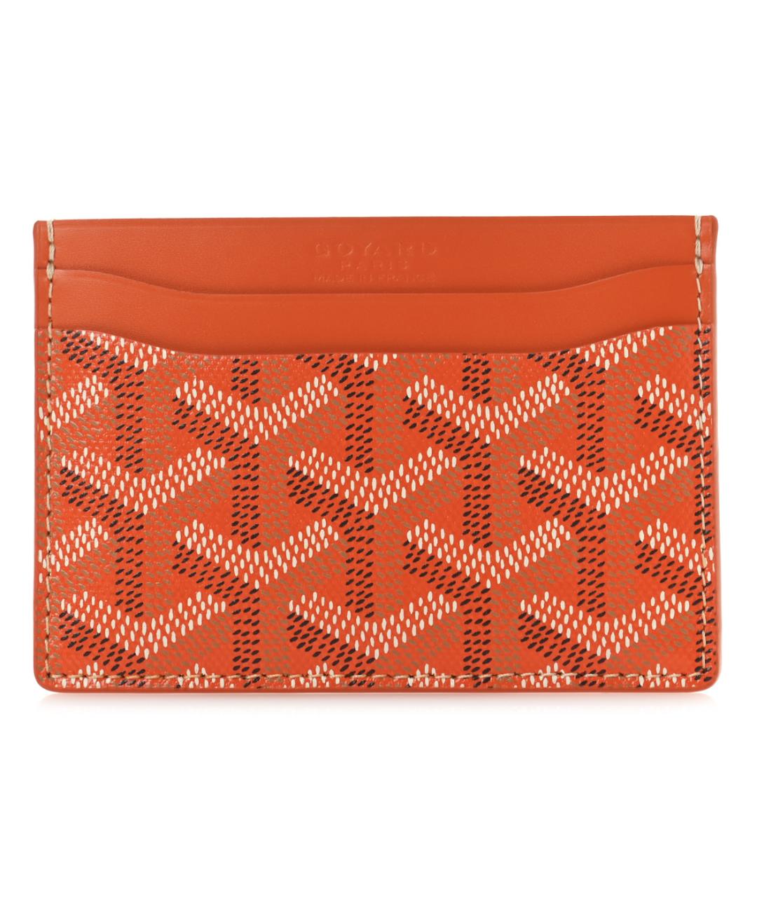 GOYARD Оранжевый кожаный кардхолдер, фото 5