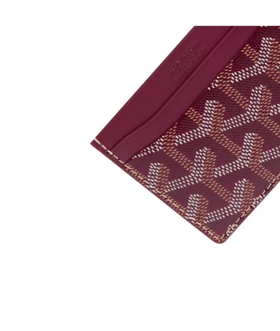 GOYARD Бордовый кожаный кардхолдер, фото 4