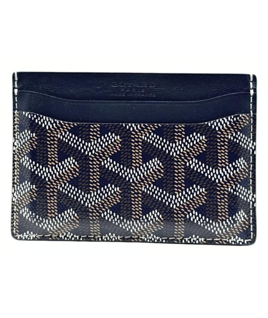 GOYARD Темно-синий кожаный кардхолдер, фото 1