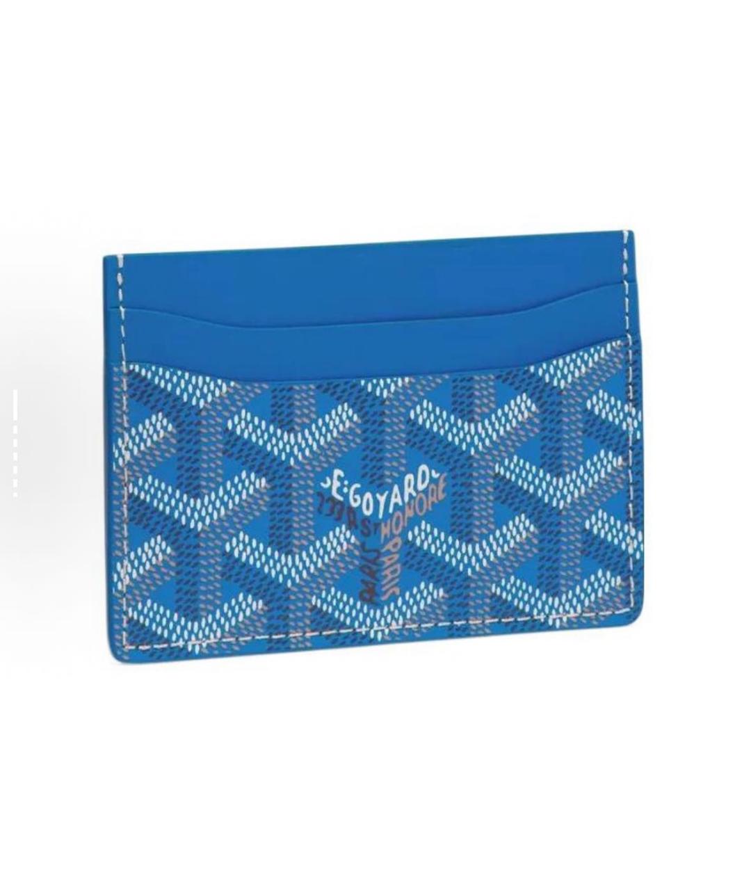 GOYARD Синий кожаный кардхолдер, фото 2