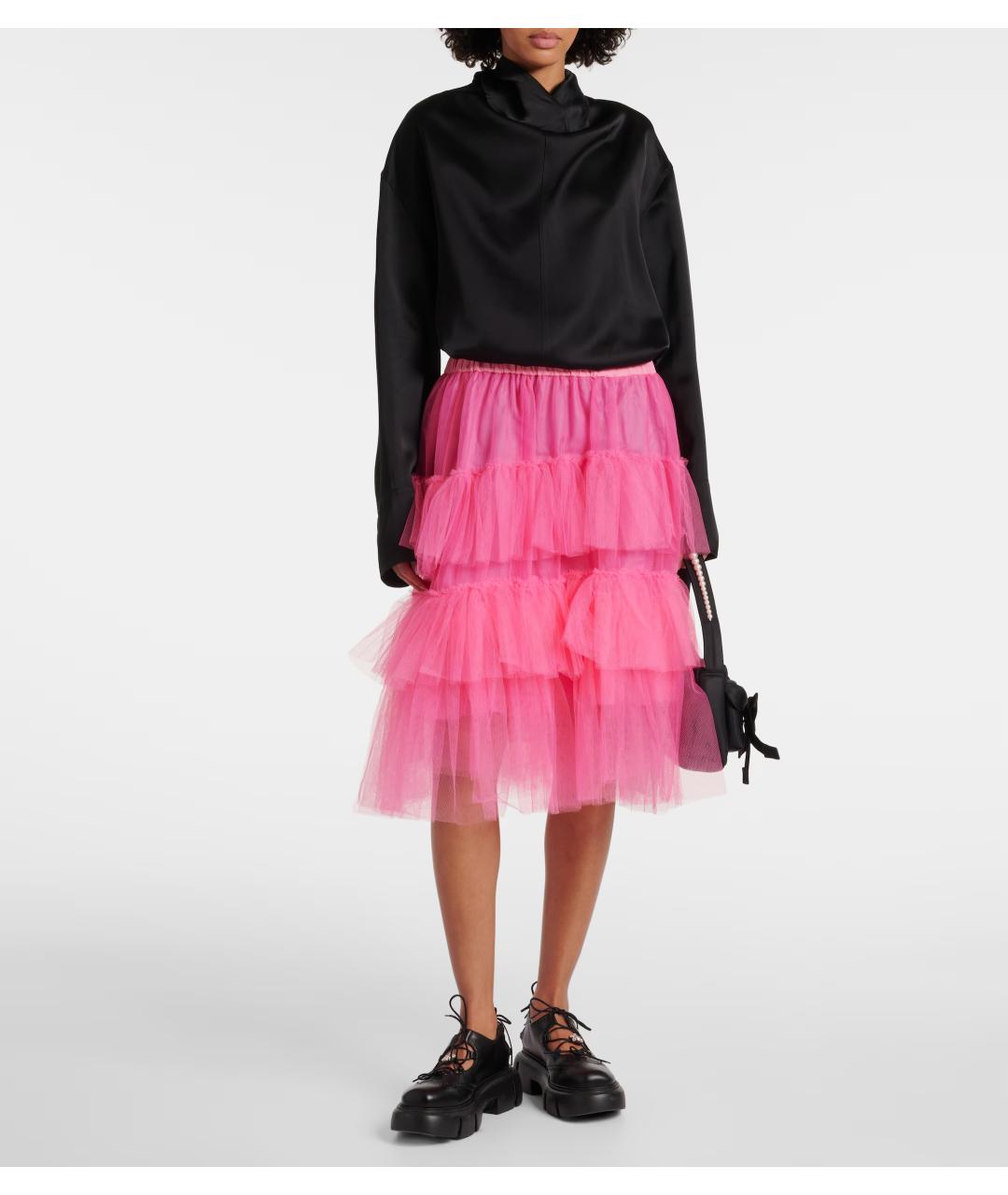 SIMONE ROCHA Розовая юбка миди, фото 2