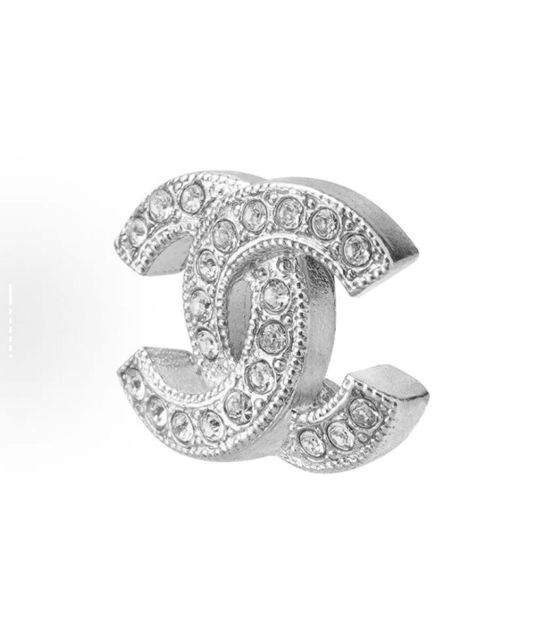 CHANEL Серебряные металлические серьги, фото 3