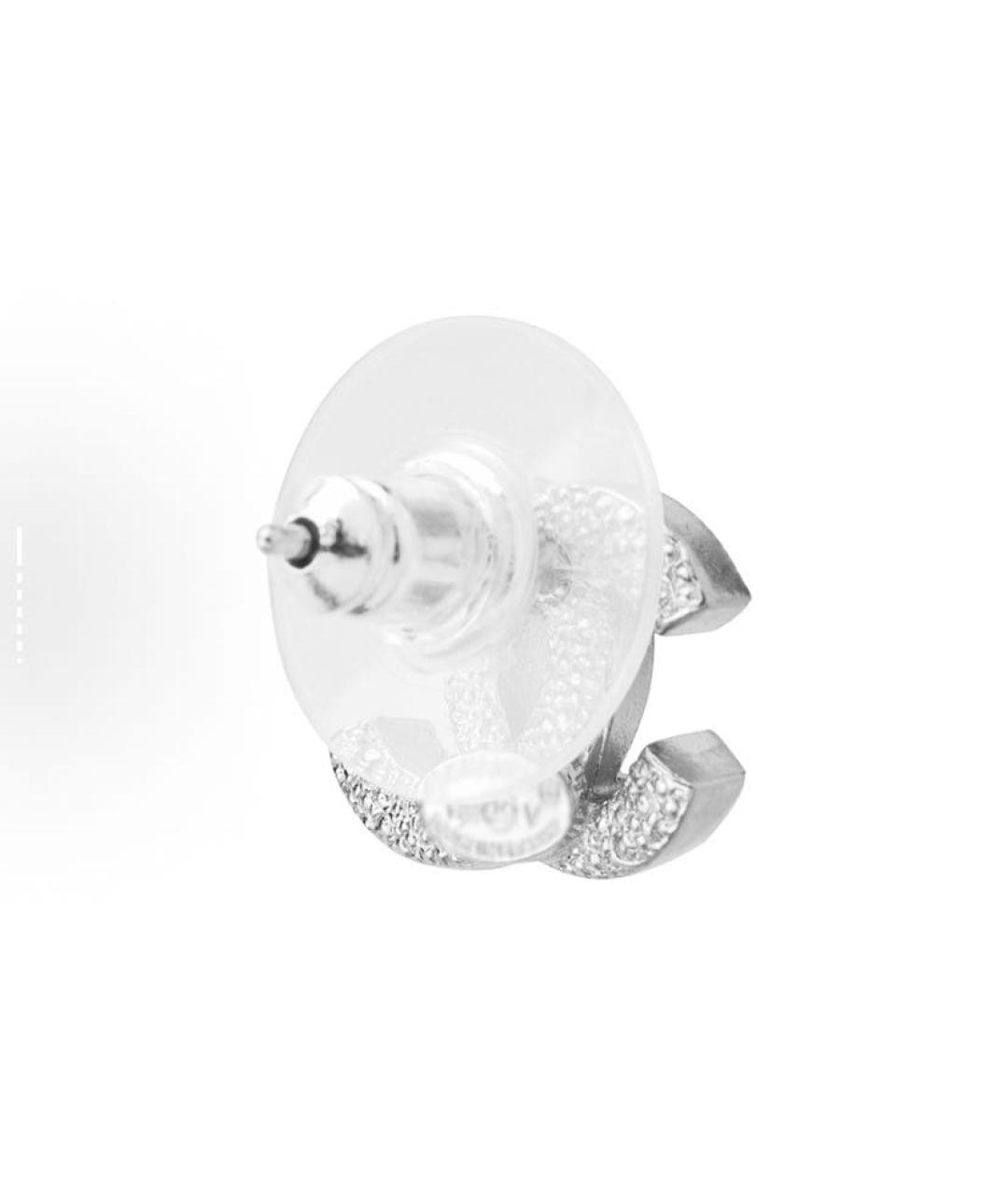CHANEL Серебряные металлические серьги, фото 2