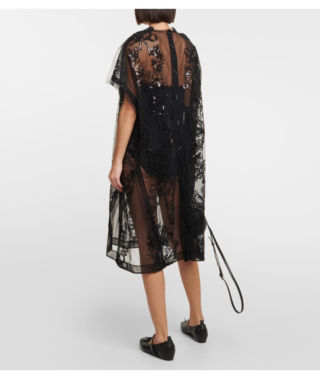 SIMONE ROCHA Черное кружевное коктейльное платье, фото 7