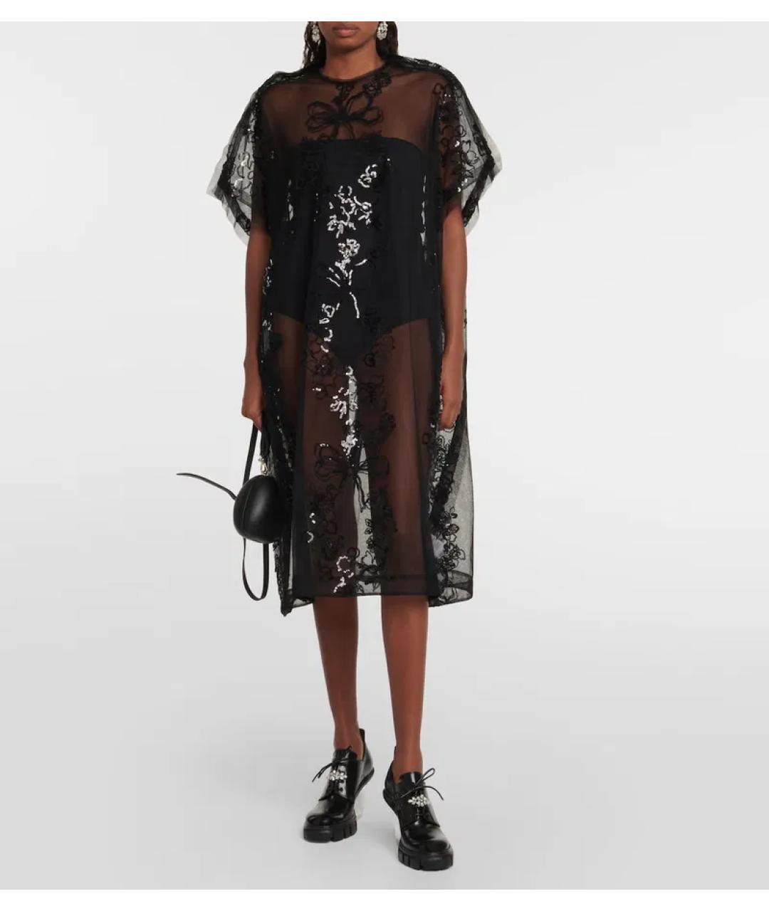 SIMONE ROCHA Черное кружевное коктейльное платье, фото 5