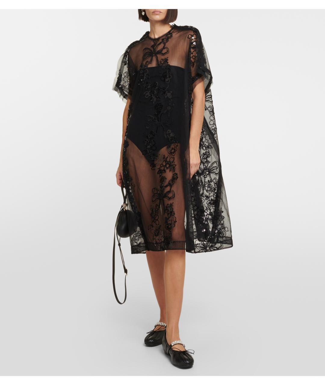 SIMONE ROCHA Черное кружевное коктейльное платье, фото 6
