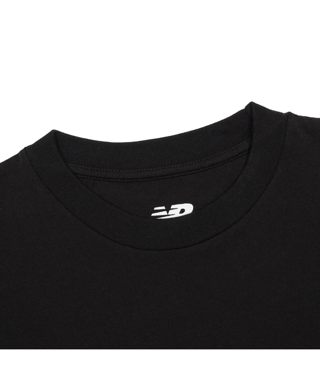 NEW BALANCE Черная хлопковая футболка, фото 2