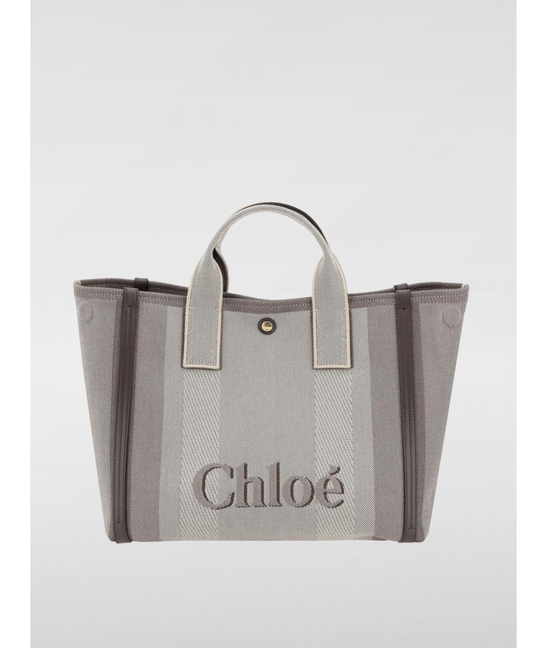 CHLOE Коричневая тканевая сумка тоут, фото 4
