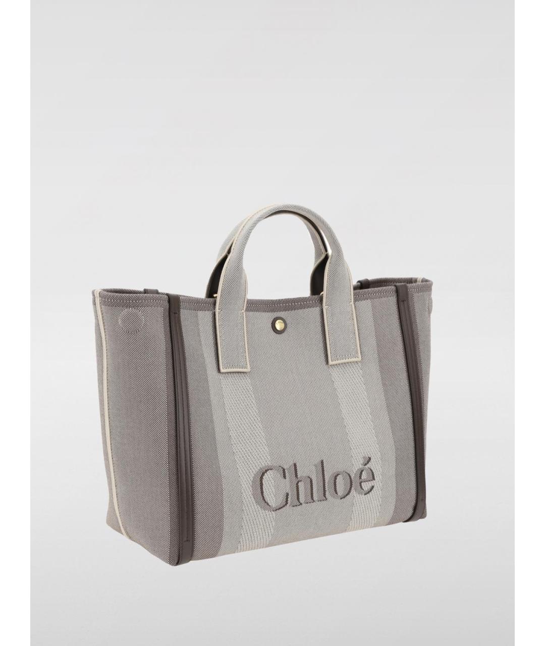 CHLOE Коричневая тканевая сумка тоут, фото 2