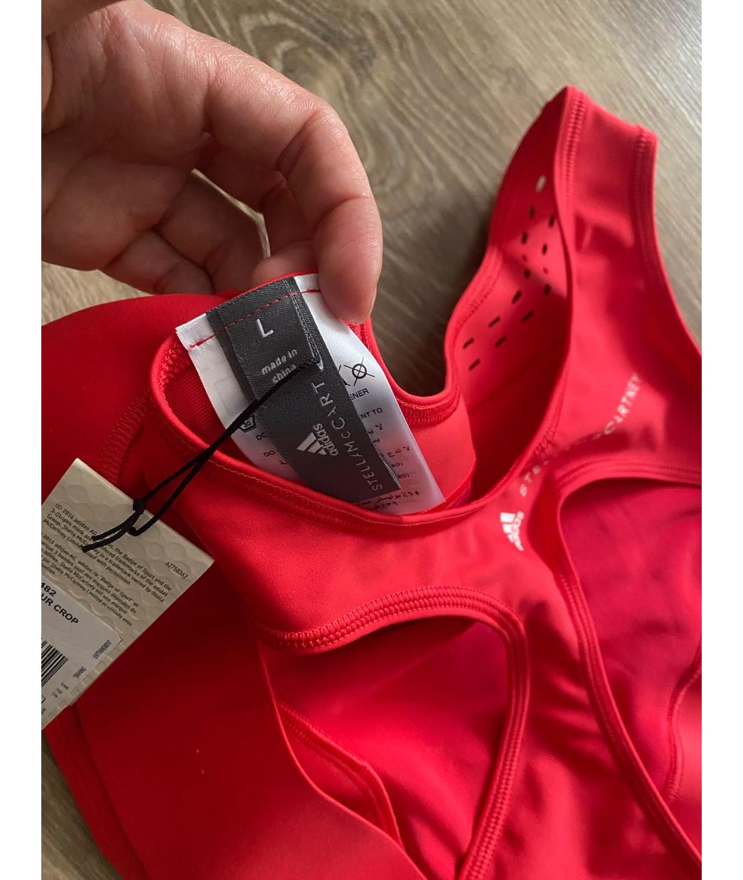 ADIDAS BY STELLA MCCARTNEY Красная полиэстеровая футболка, фото 7