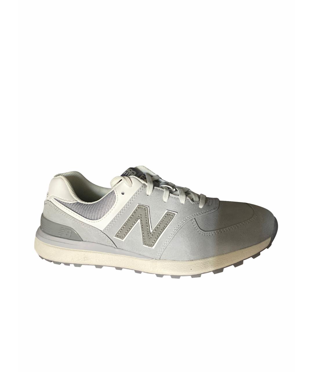 NEW BALANCE Серые кожаные кроссовки, фото 1