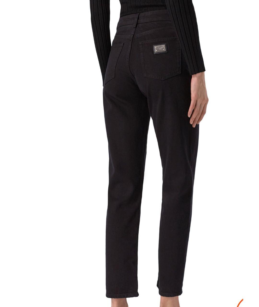 DOLCE&GABBANA Черные хлопковые прямые джинсы, фото 5
