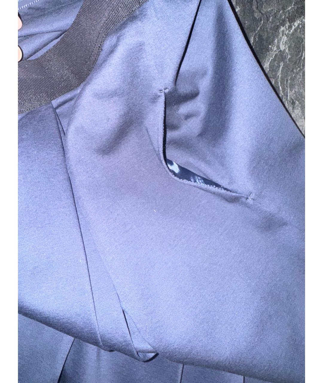 WEEKEND MAX MARA Синяя хлопковая юбка миди, фото 5