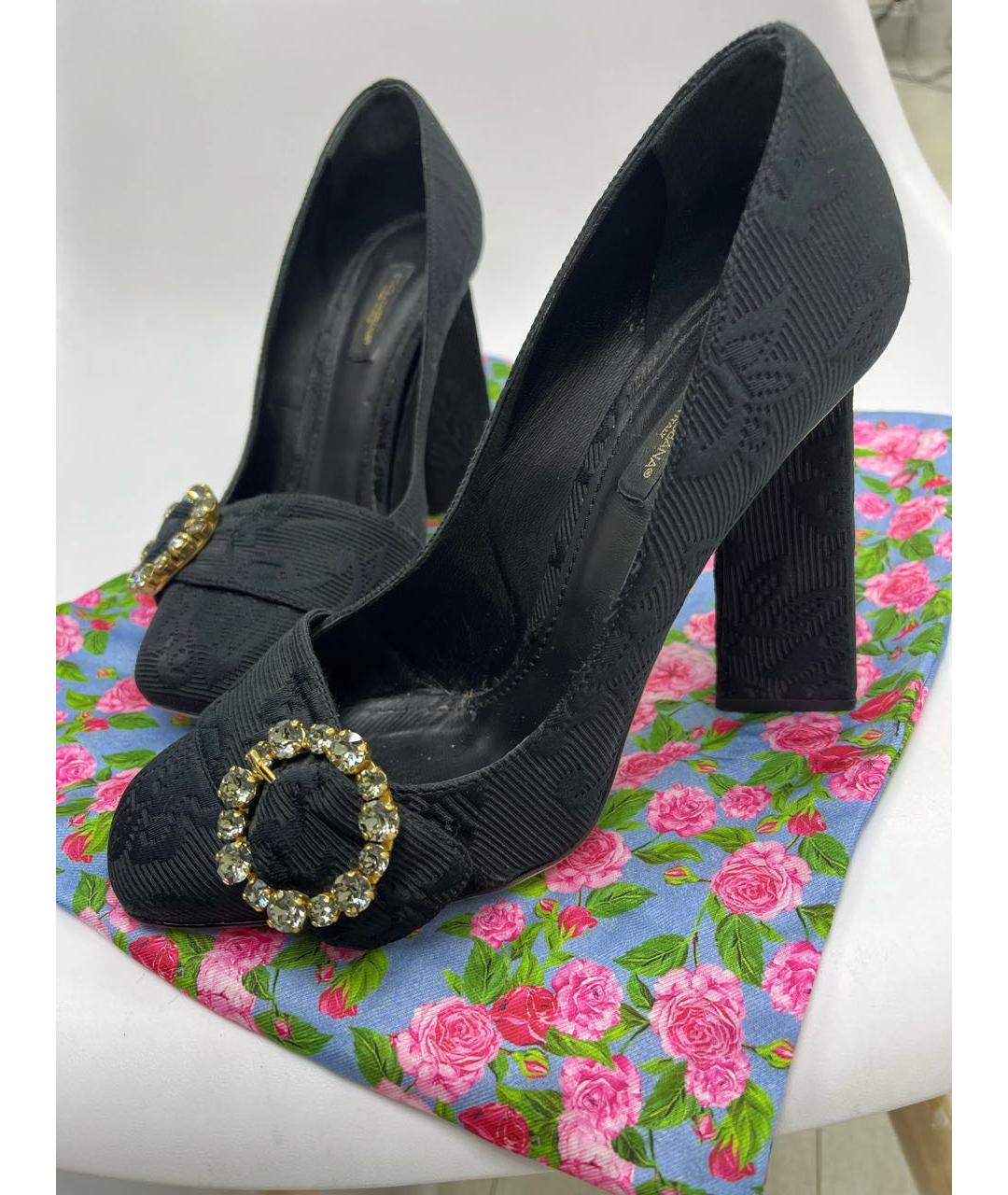 DOLCE&GABBANA Черные кожаные туфли, фото 4