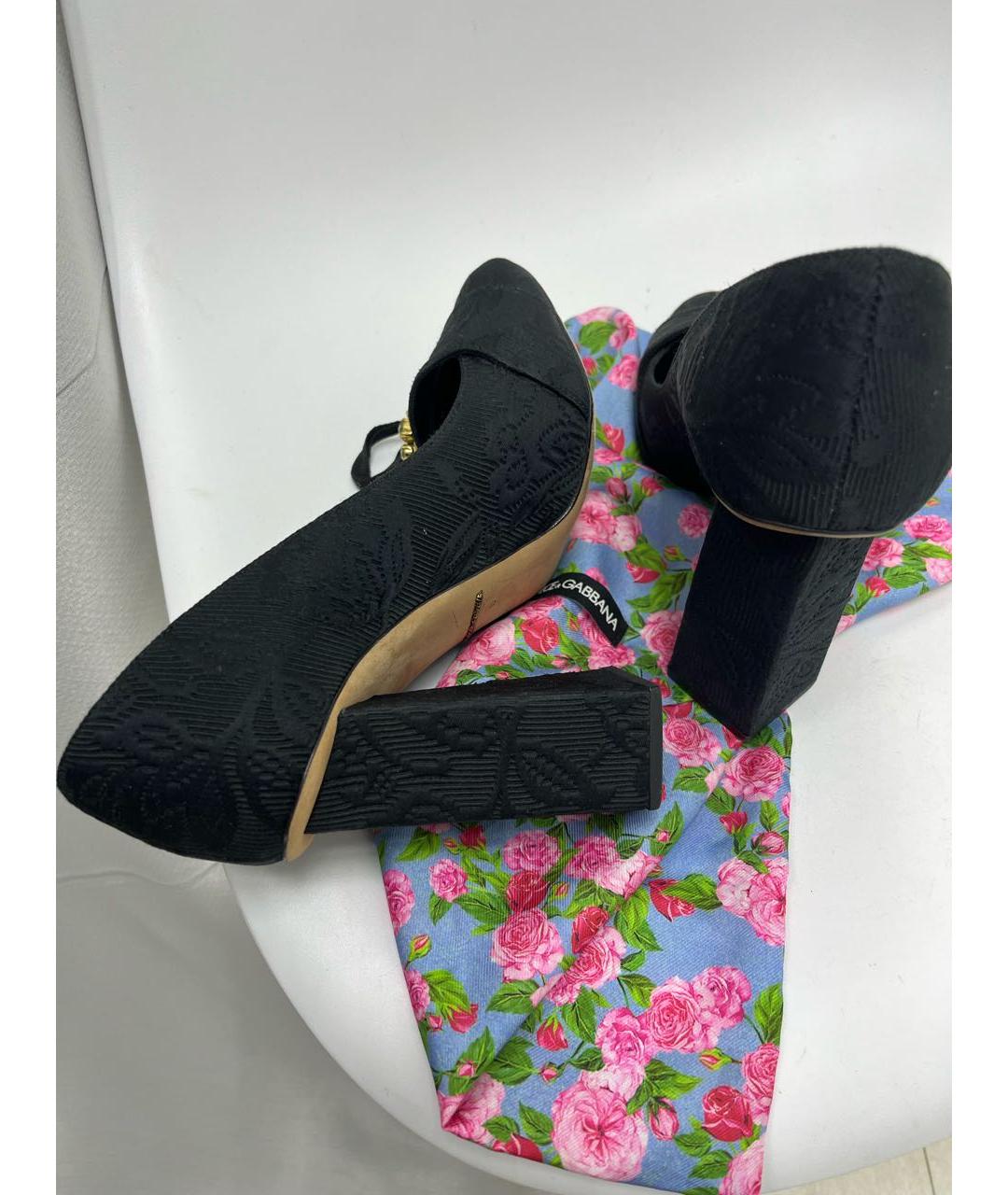 DOLCE&GABBANA Черные кожаные туфли, фото 3