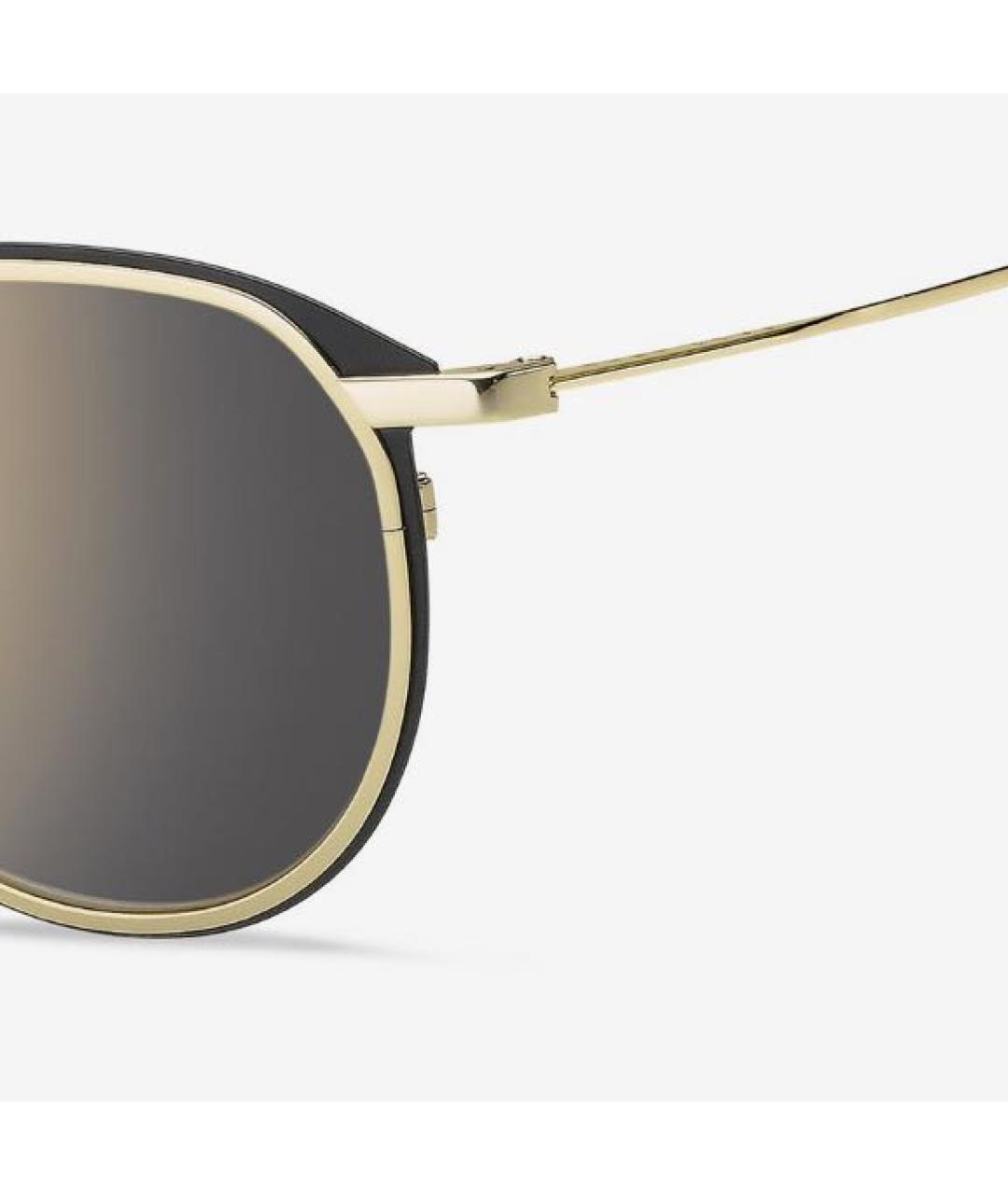 HUGO BOSS Золотые металлические солнцезащитные очки, фото 2