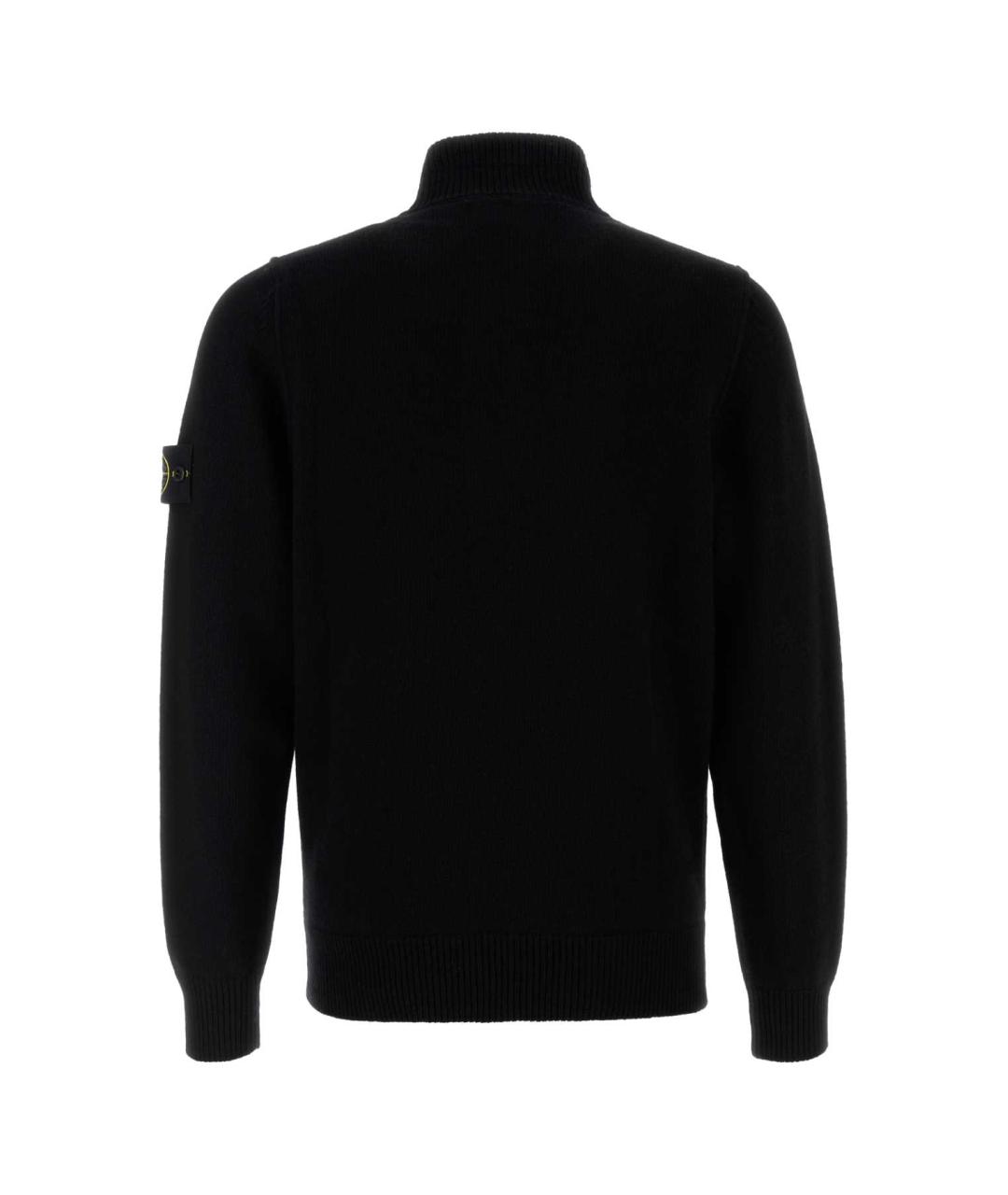 STONE ISLAND Черный шерстяной джемпер / свитер, фото 2