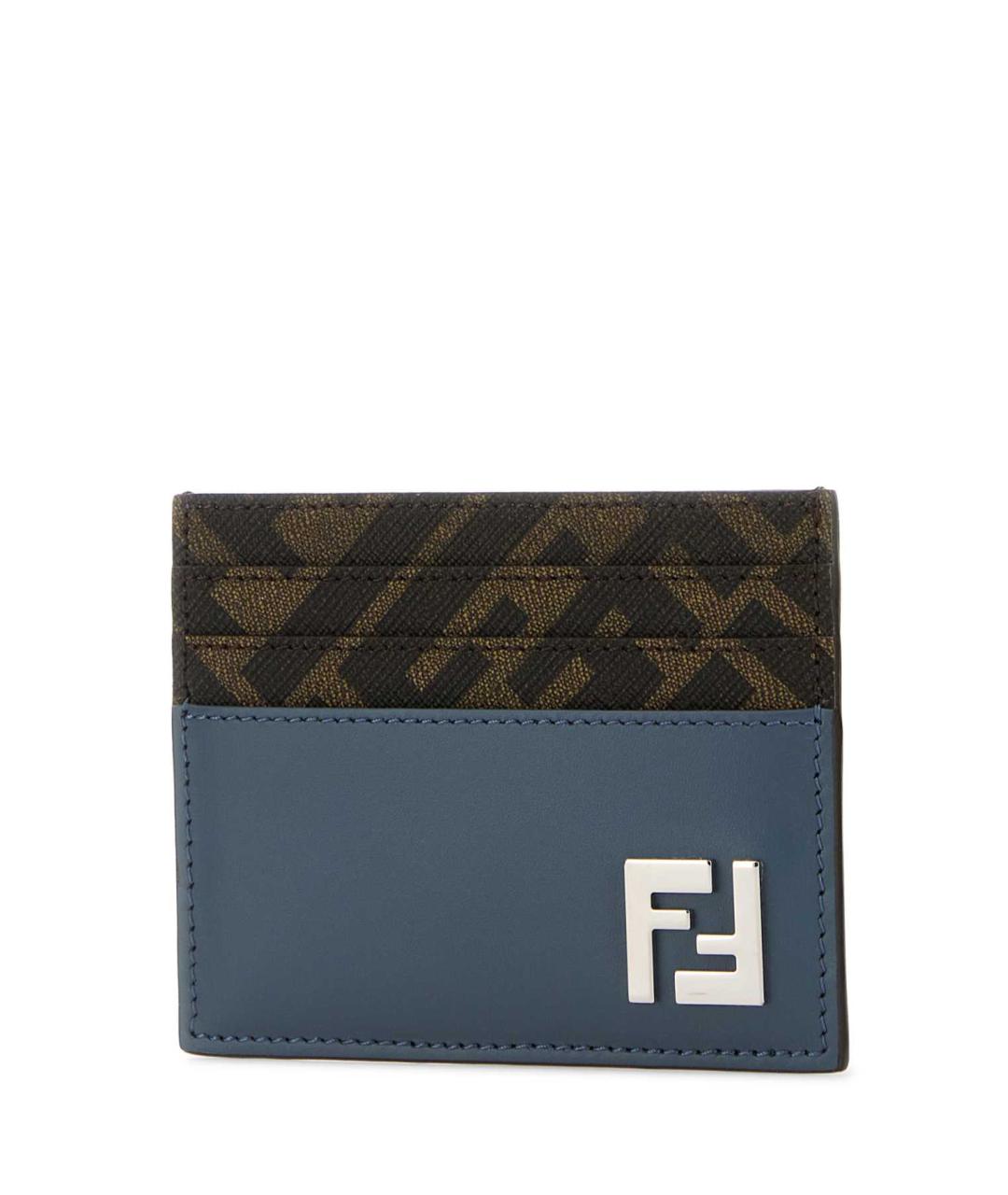 FENDI Синий кожаный кардхолдер, фото 2