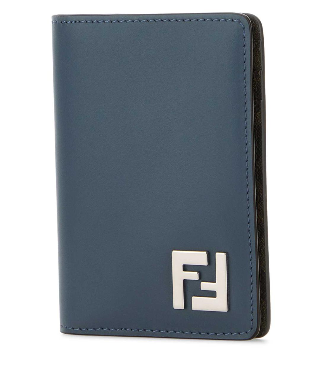 FENDI Синий кожаный кошелек, фото 2