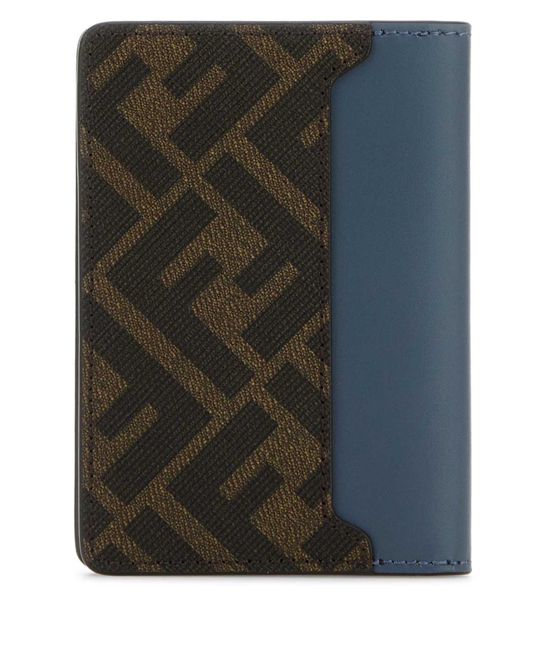 FENDI Синий кожаный кошелек, фото 3
