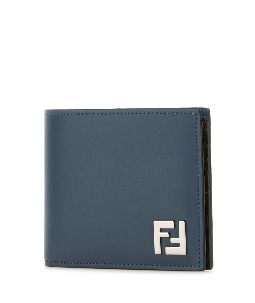 FENDI Синий кожаный кошелек, фото 2