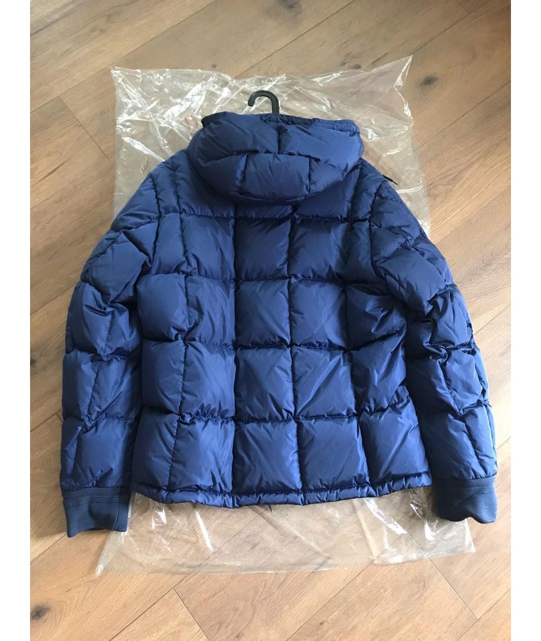 MONCLER Синий полиамидовый пуховик, фото 2