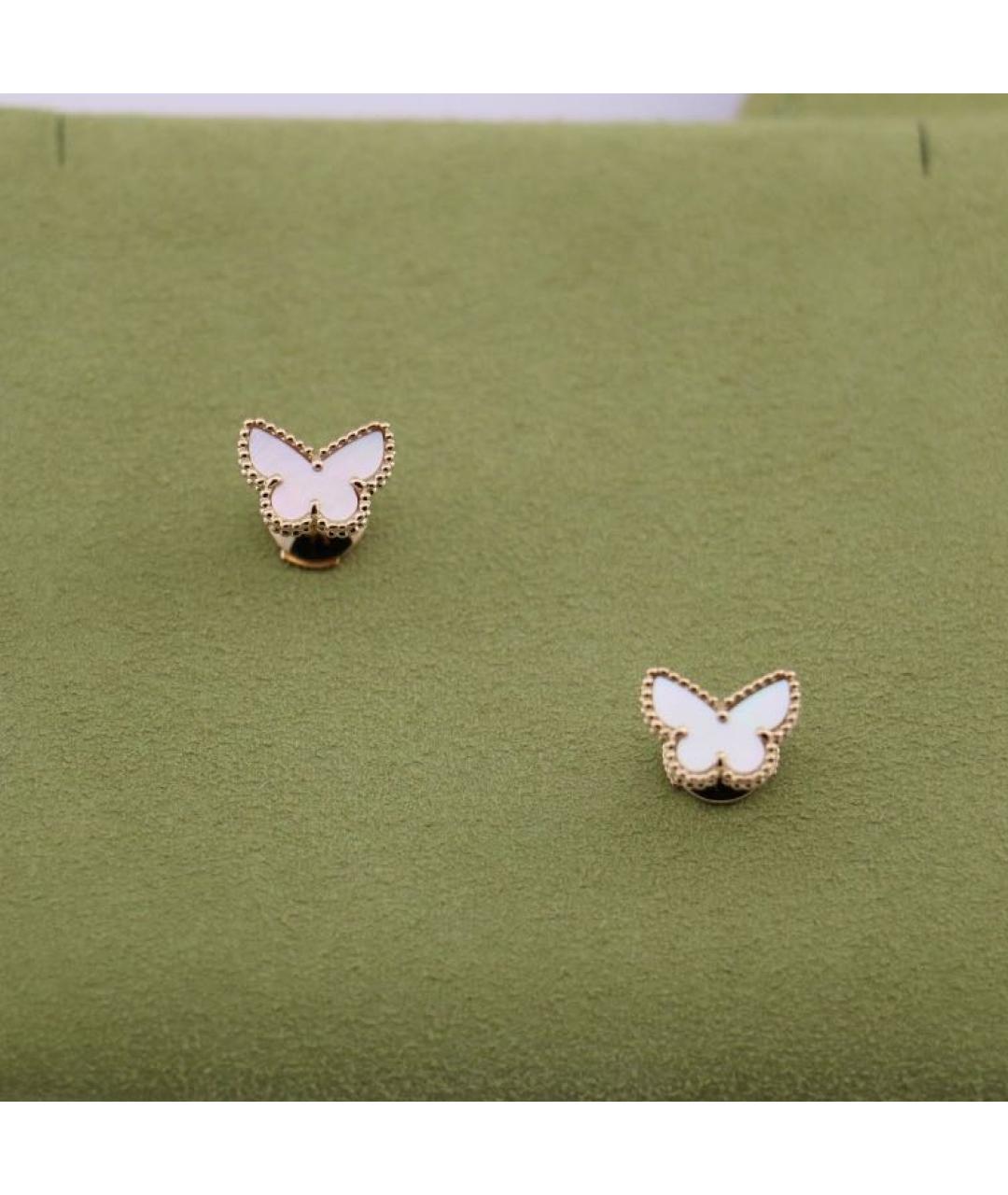 VAN CLEEF & ARPELS Белые серьги из желтого золота, фото 2