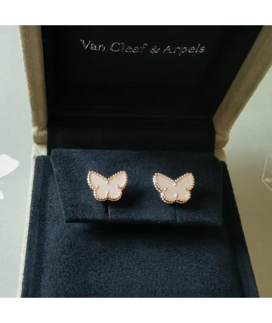 VAN CLEEF & ARPELS Белые серьги из желтого золота, фото 3