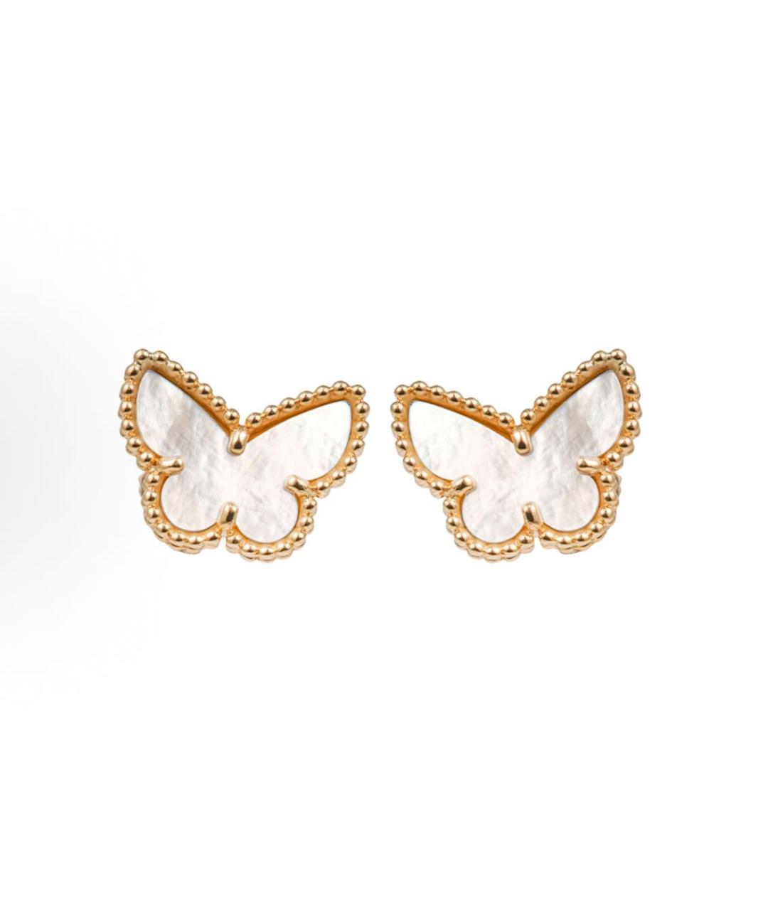 VAN CLEEF & ARPELS Белые серьги из желтого золота, фото 4