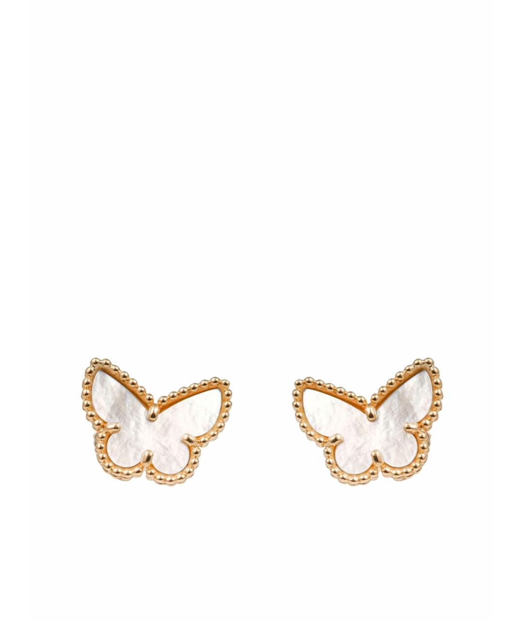 VAN CLEEF & ARPELS Белые серьги из желтого золота, фото 1