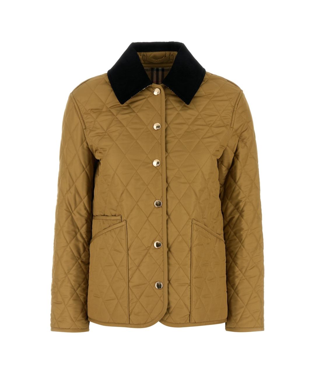 BURBERRY Горчичная полиэстеровая куртка, фото 1