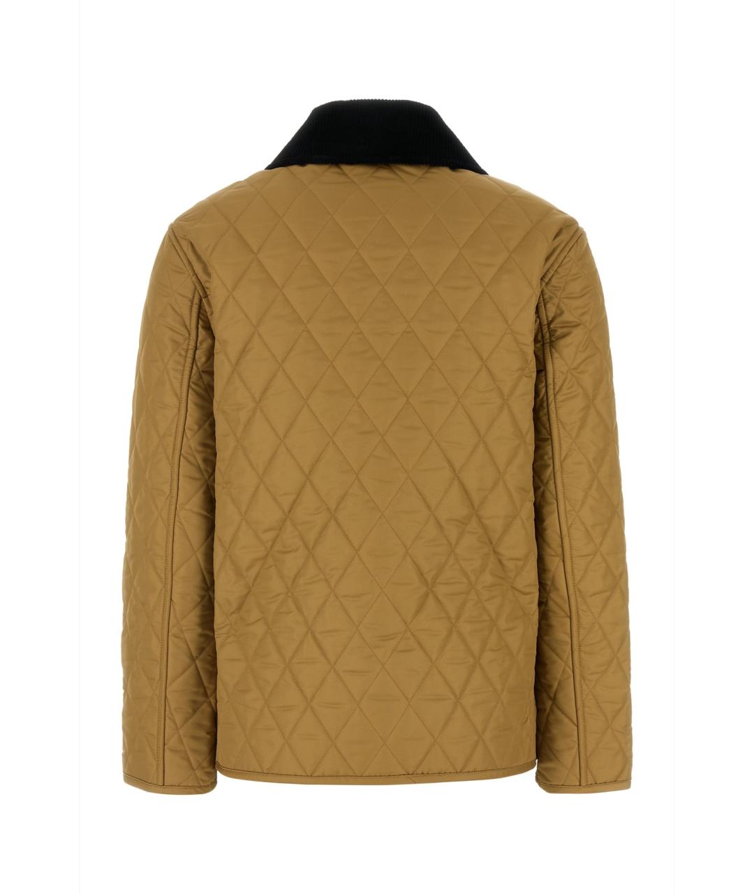 BURBERRY Горчичная полиэстеровая куртка, фото 2