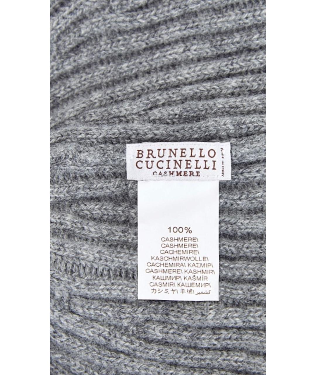 BRUNELLO CUCINELLI Серая шапка, фото 4