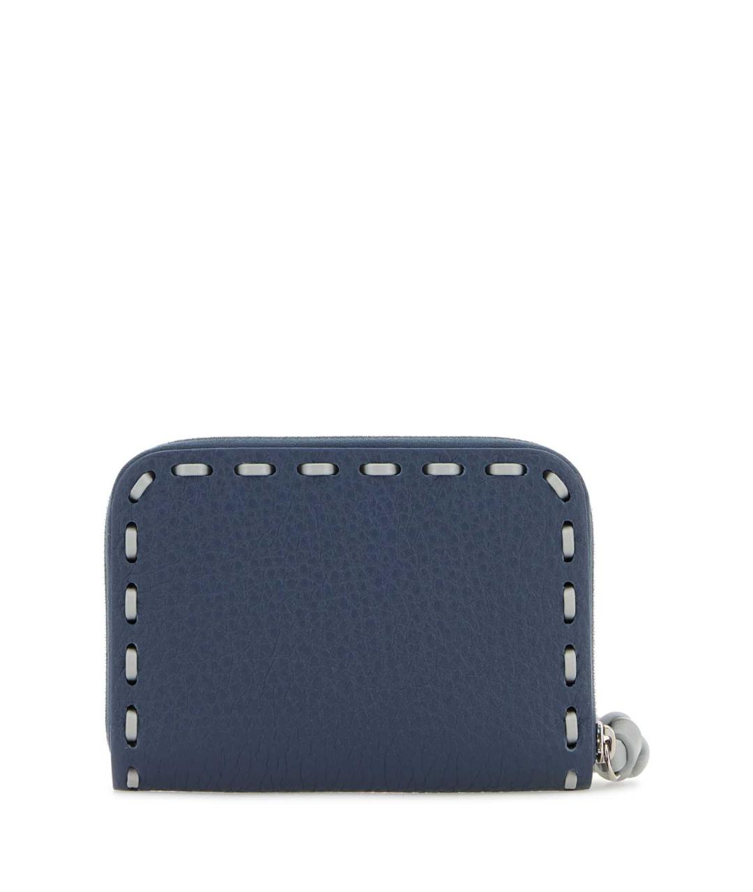 FENDI Синий кожаный кошелек, фото 3
