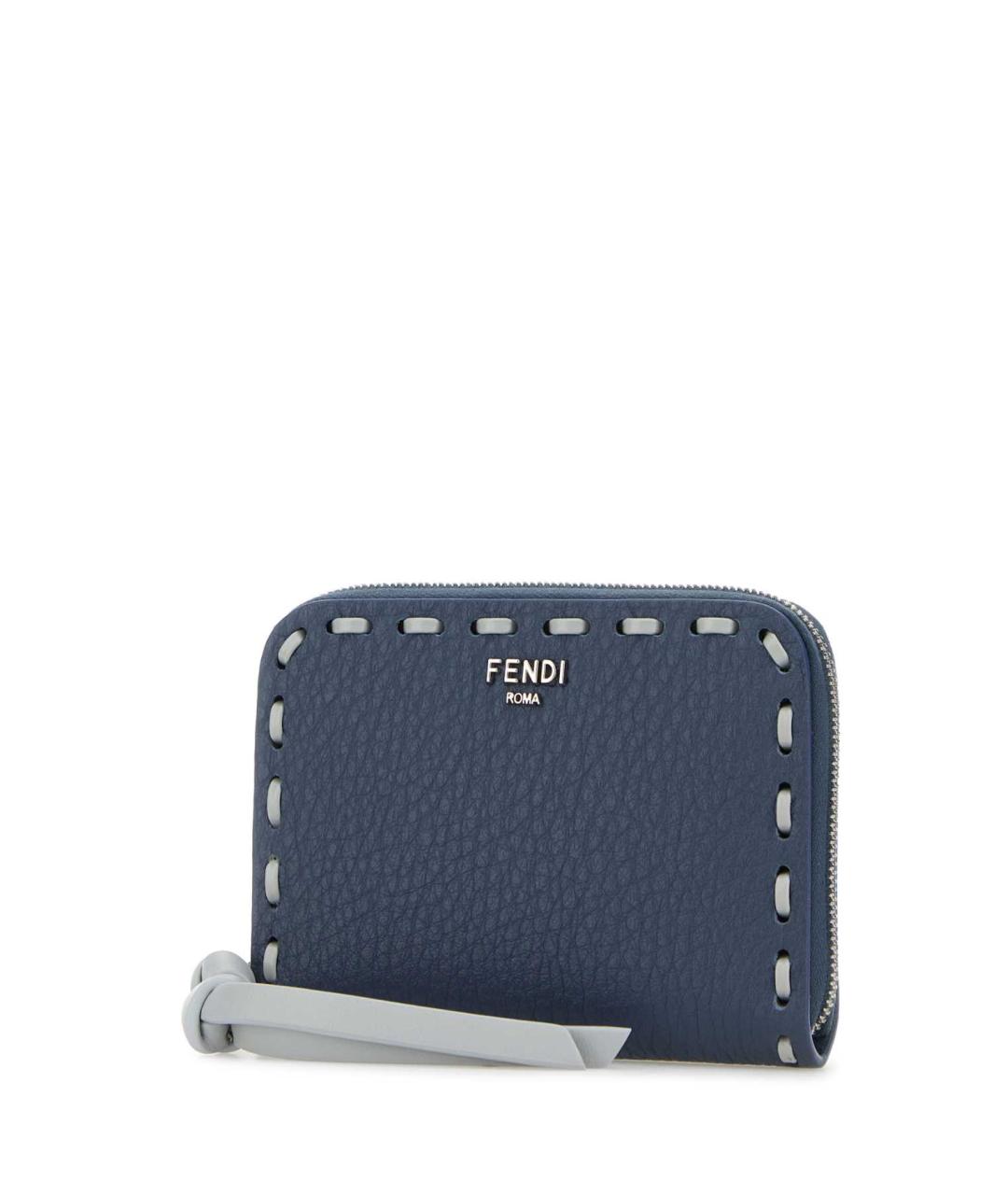 FENDI Синий кожаный кошелек, фото 2