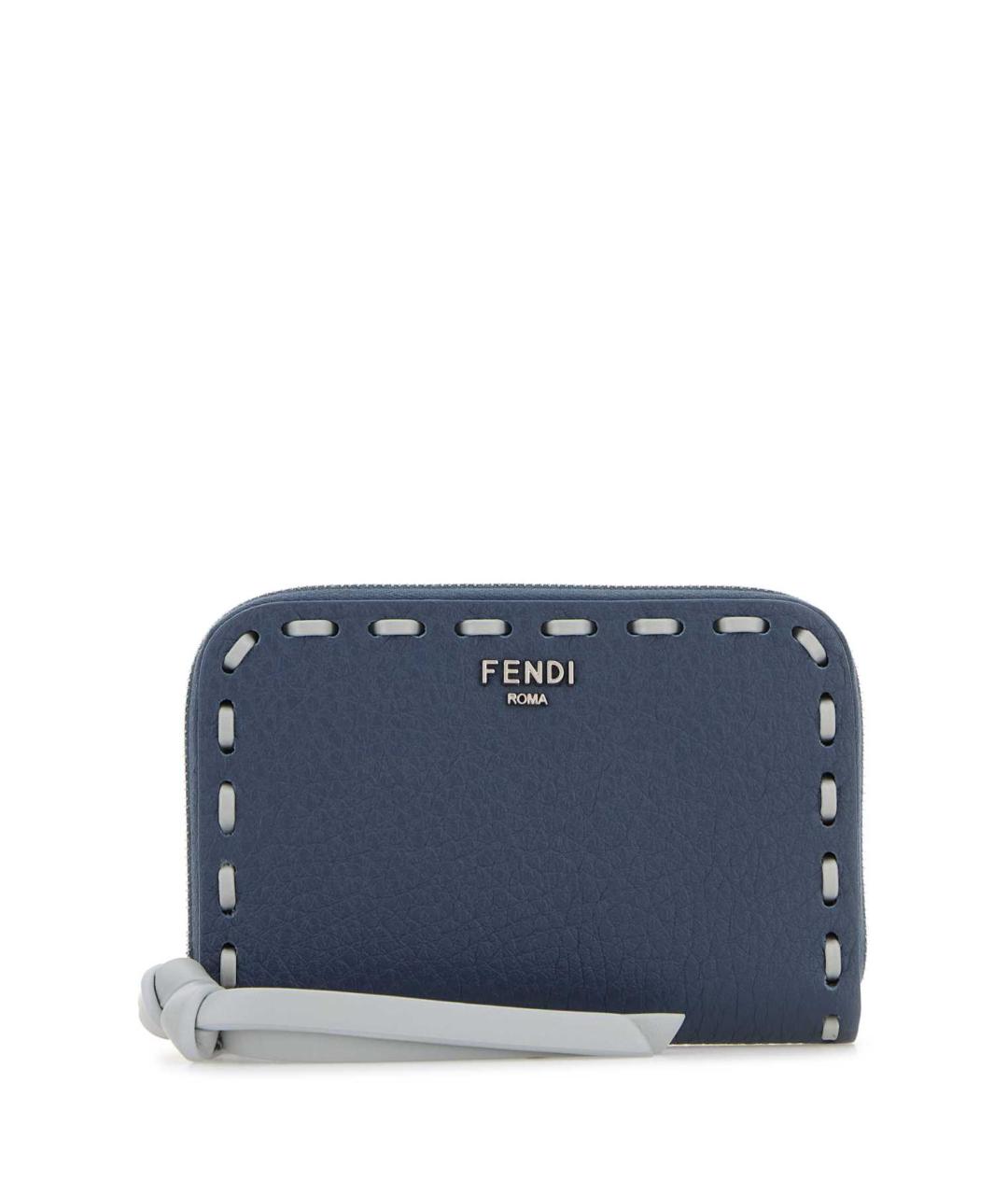 FENDI Синий кожаный кошелек, фото 1