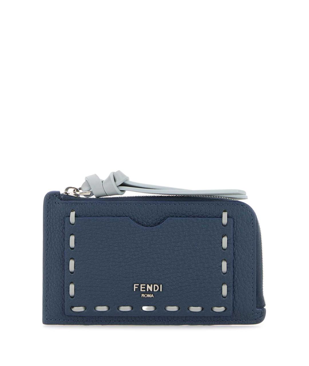 FENDI Синий кожаный кошелек, фото 1