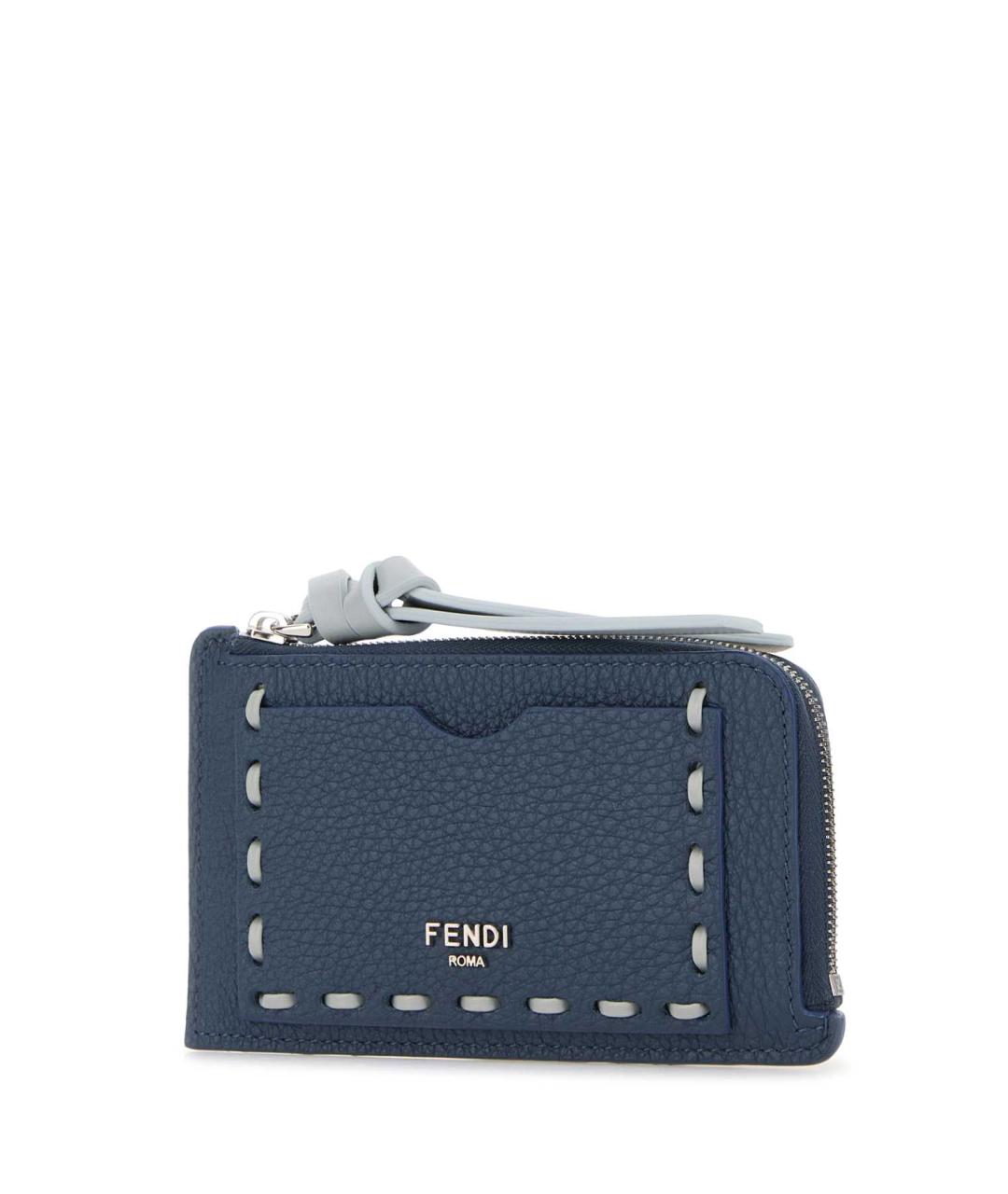 FENDI Синий кожаный кошелек, фото 2