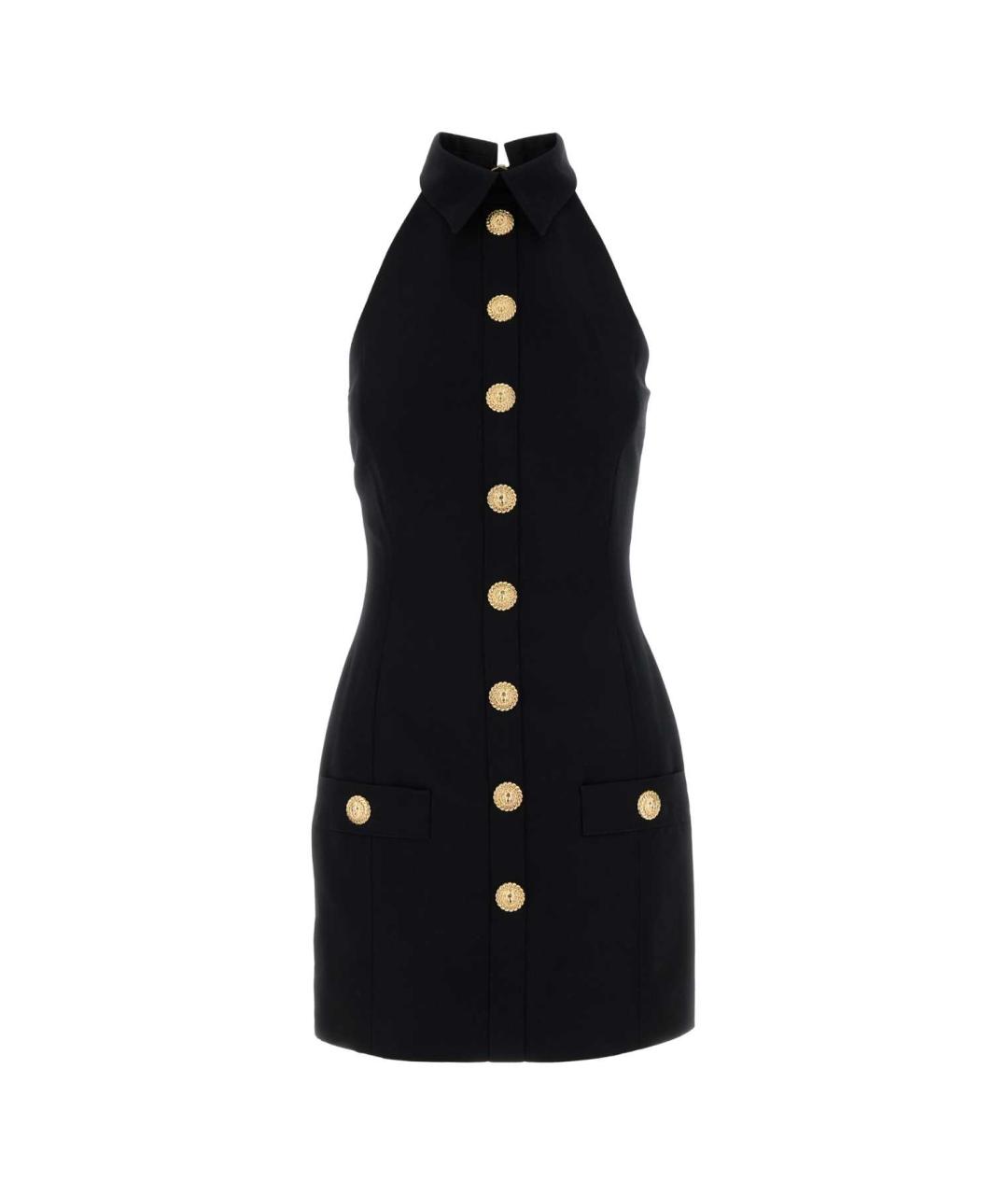 BALMAIN Черное хлопковое платье, фото 1