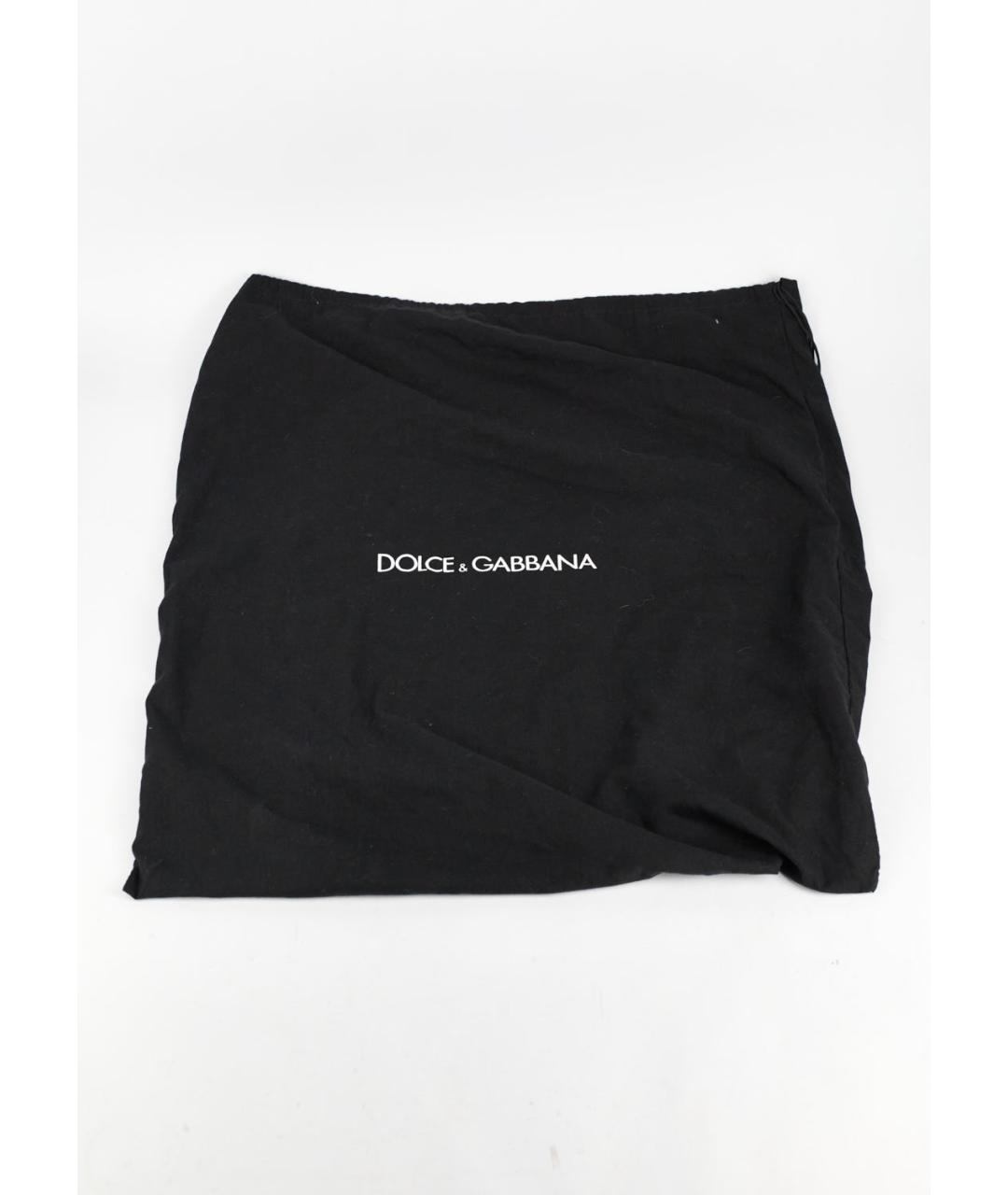 DOLCE&GABBANA Бежевая кожаная сумка с короткими ручками, фото 8