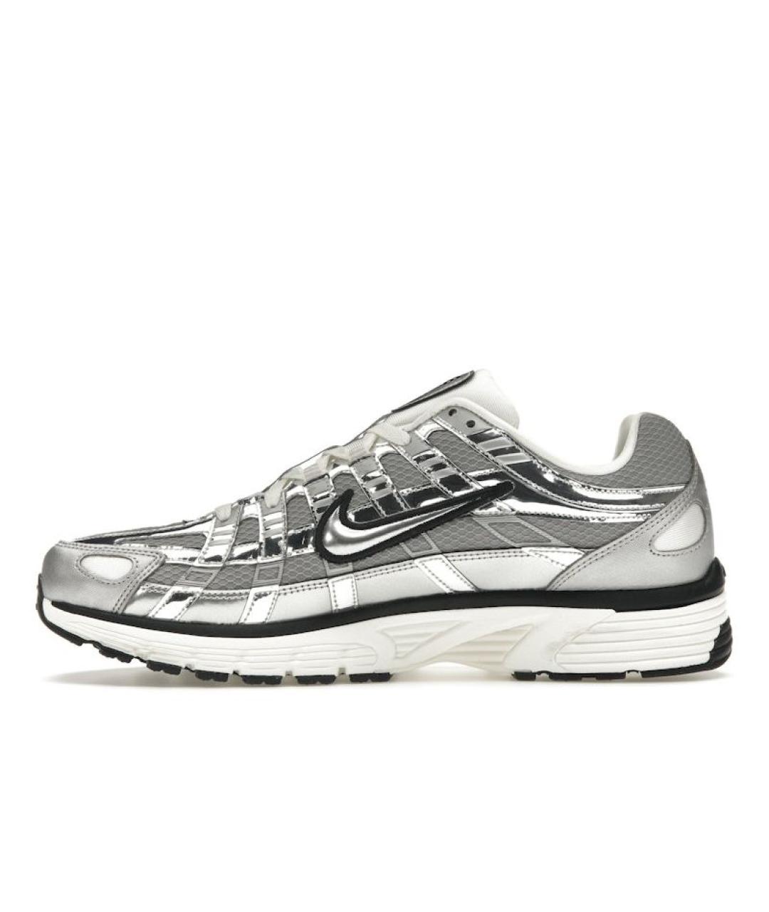 NIKE Серебряные синтетические низкие кроссовки / кеды, фото 5