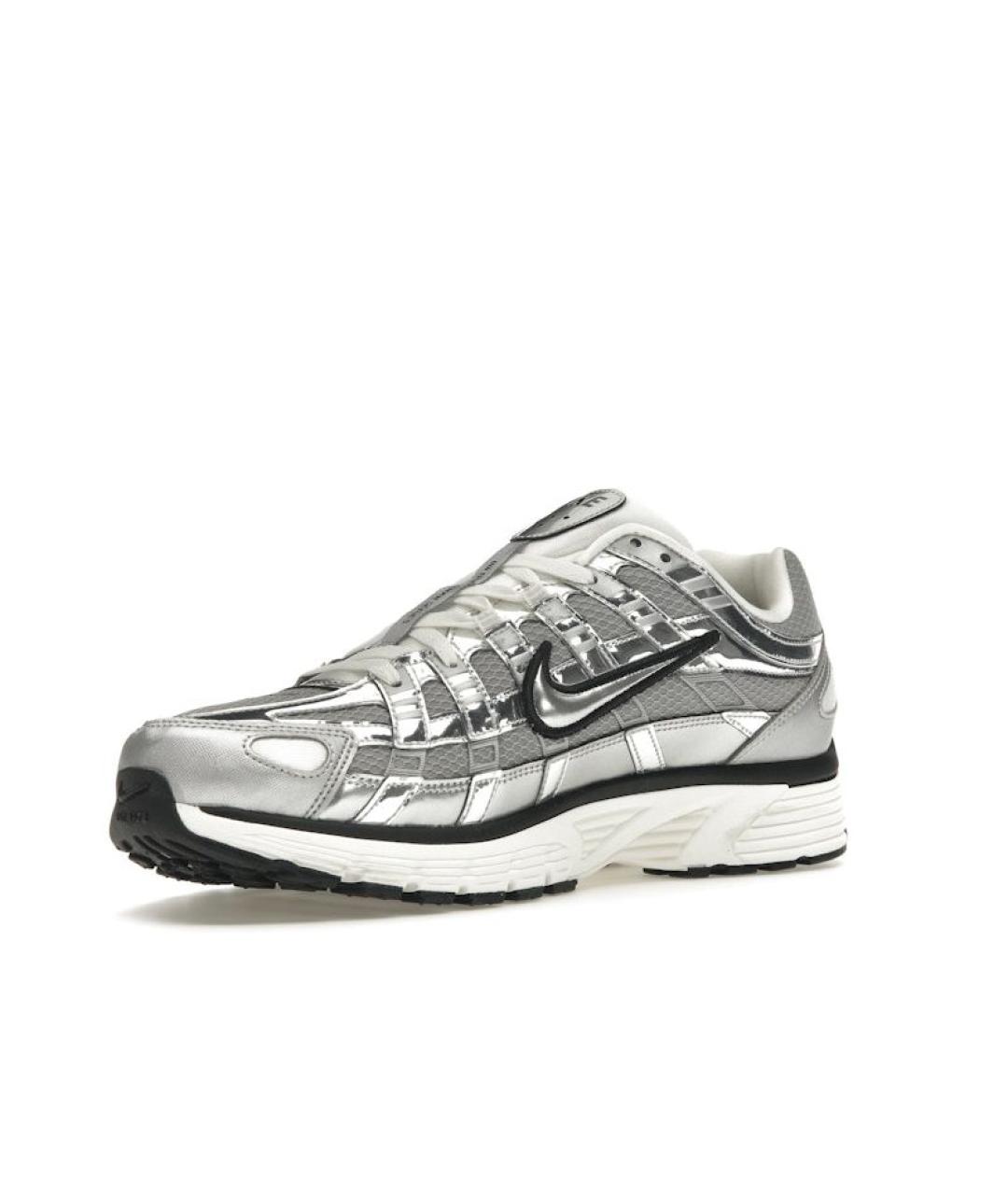 NIKE Серебряные синтетические низкие кроссовки / кеды, фото 4