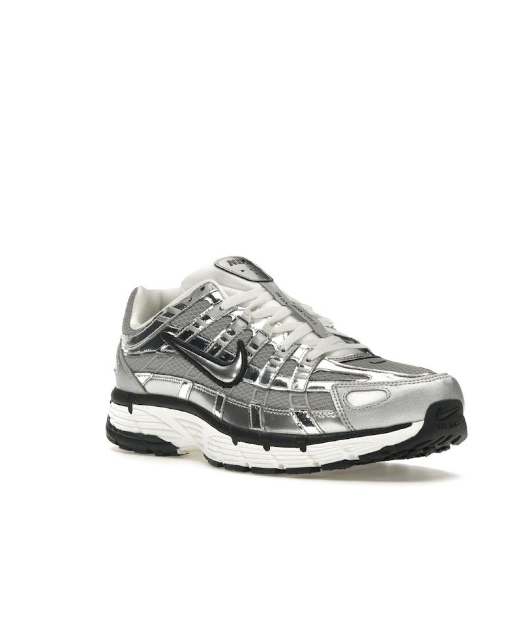 NIKE Серебряные синтетические низкие кроссовки / кеды, фото 2